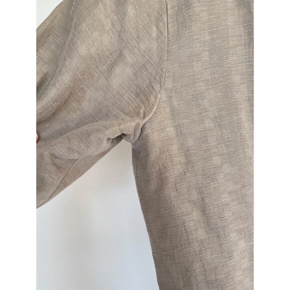 EILEEN FISHER Taupe Silk Linen Open Jacket Sz PP Minimal Luxe - Picture 10 of 15